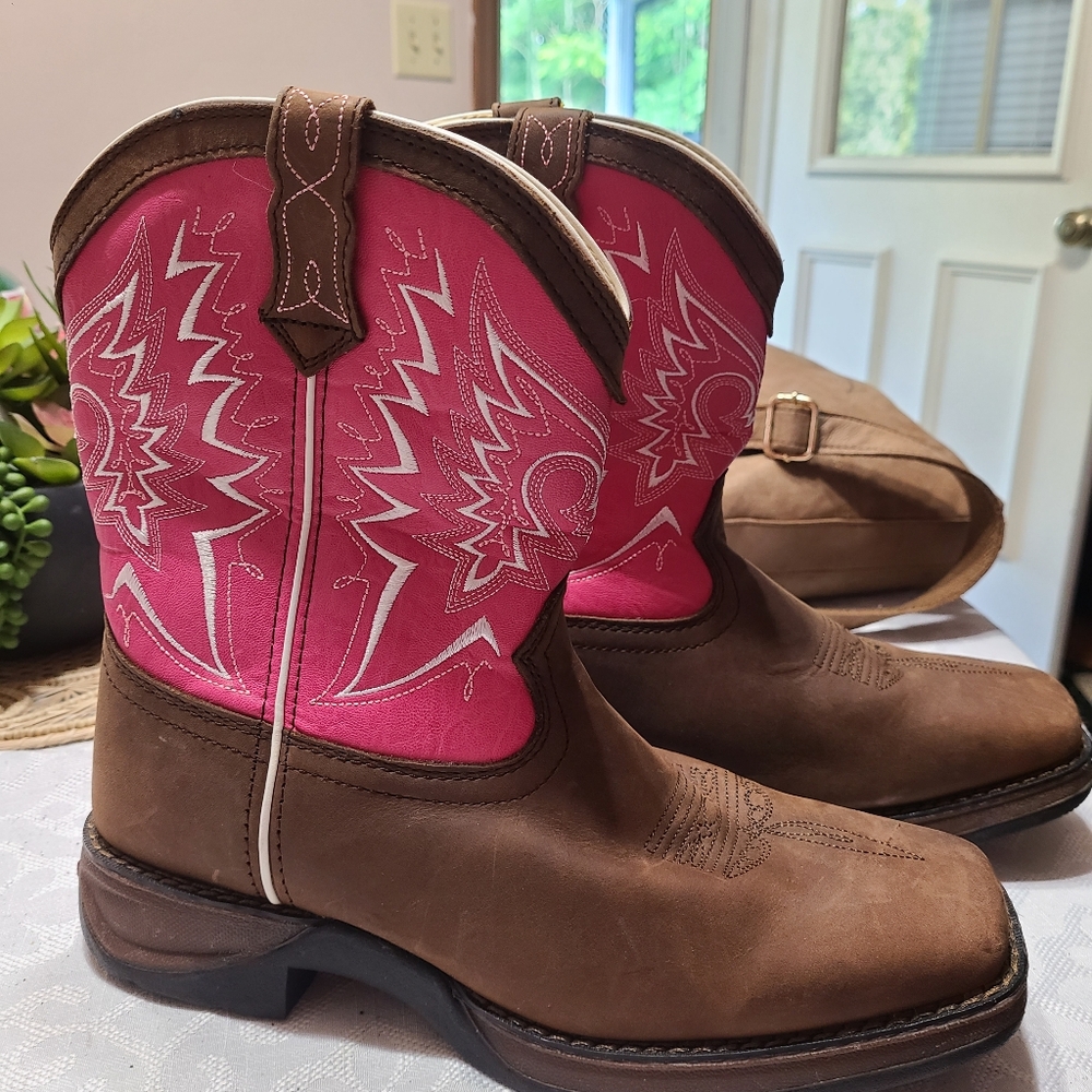 Pink and Brown Lil Durango Western Boots